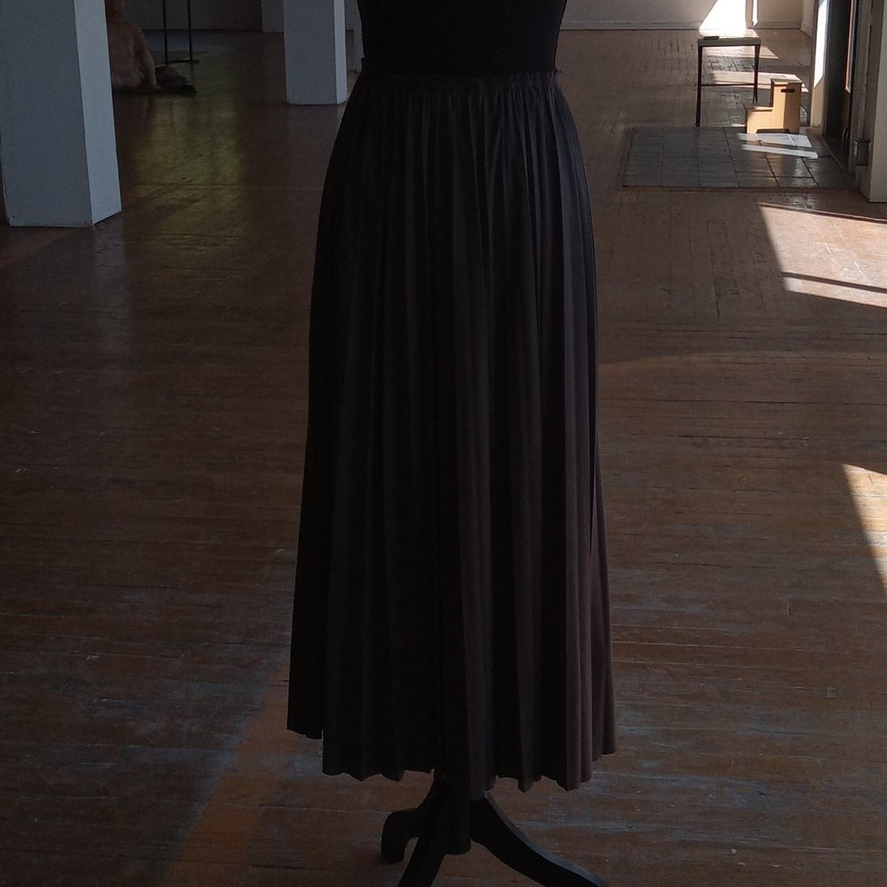 Anthropologie Moon River brown pleated midi skirt - Picture 5 of 8